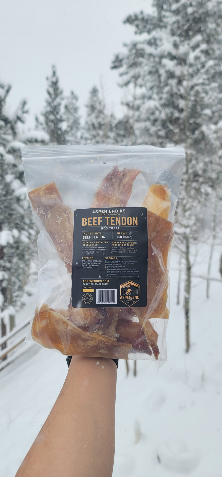 Beef Tendons - Backstrap (4" Pack)